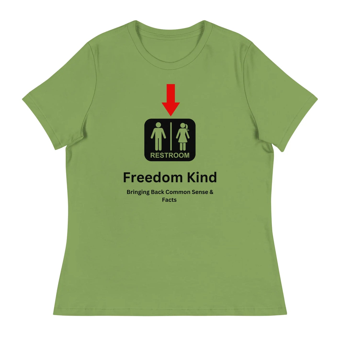 Just a Restroom Sign Women's Relaxed T-Shirt | Freedom Kind Apparel - Image #1