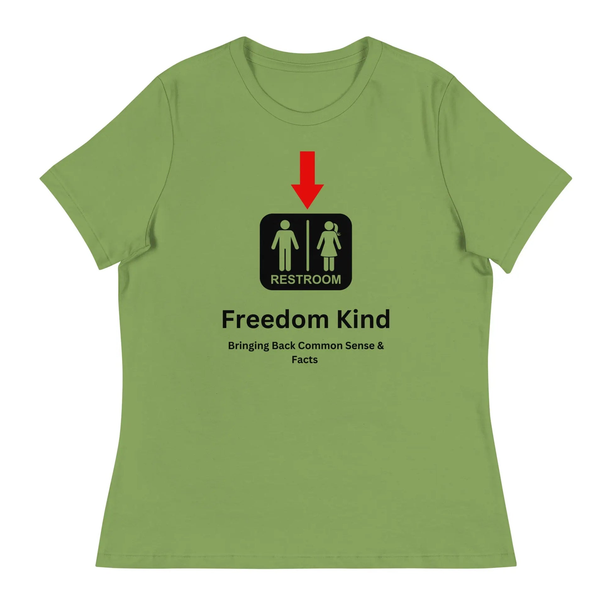 Just a Restroom Sign Women's Relaxed T-Shirt | Freedom Kind Apparel - Image #1