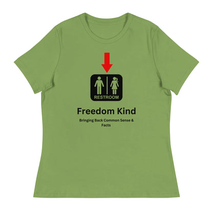 Just a Restroom Sign Women's Relaxed T-Shirt | Freedom Kind Apparel - Image #1