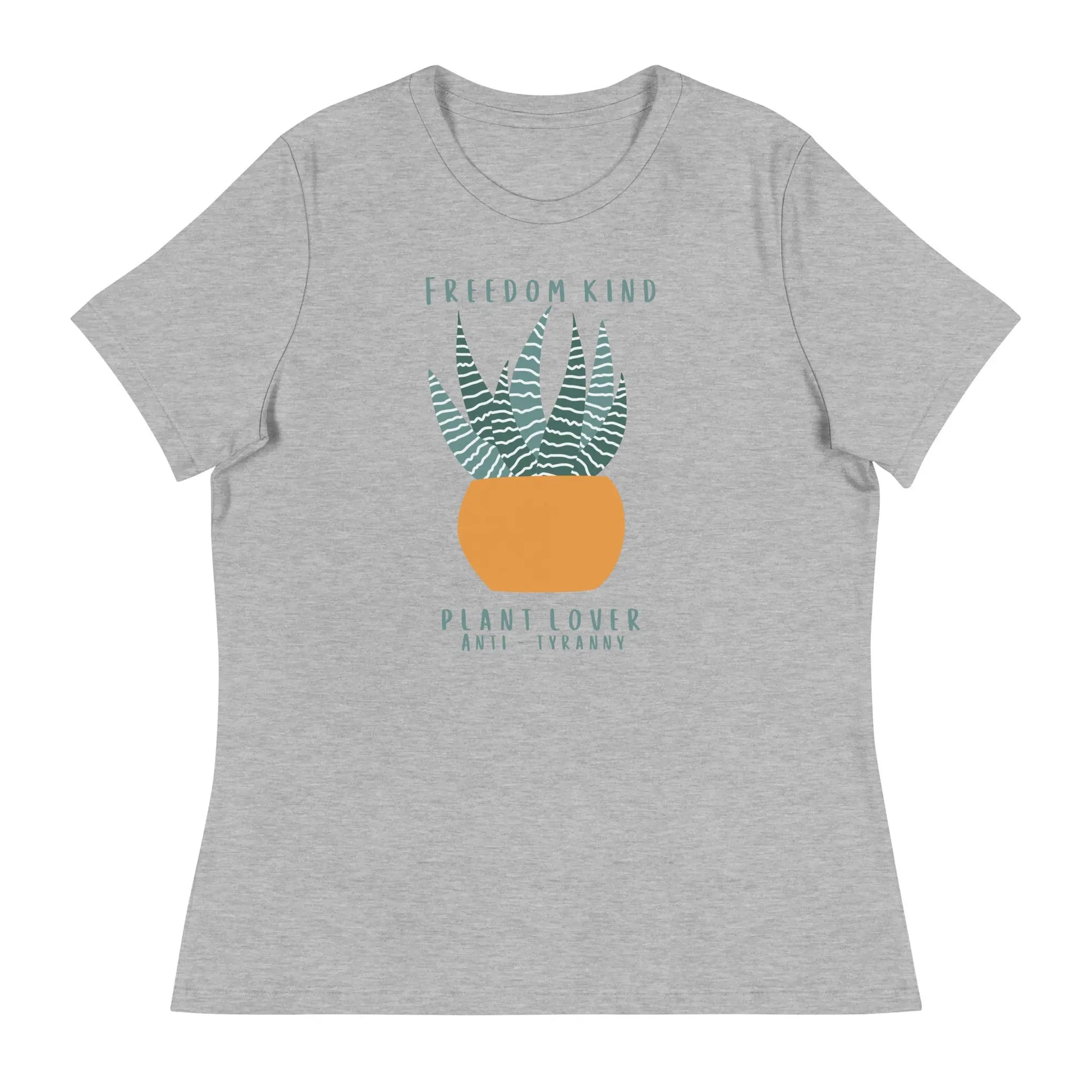 Women's Relaxed T-Shirt: Plant Lover Anti-Tyranny | Freedom Kind Apparel - Image #11