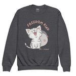 Freedom Kind Anti - Tyranny Kitten Youth crewneck sweatshirt - Image #1