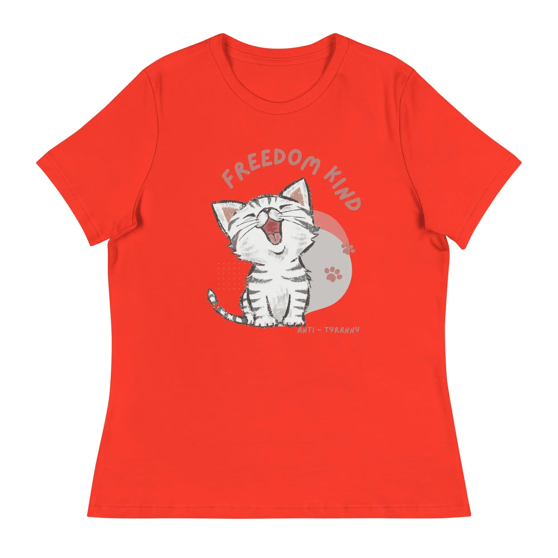Freedom Kind Anti - Tyranny Kitten Women's Relaxed T-Shirt - Image #6