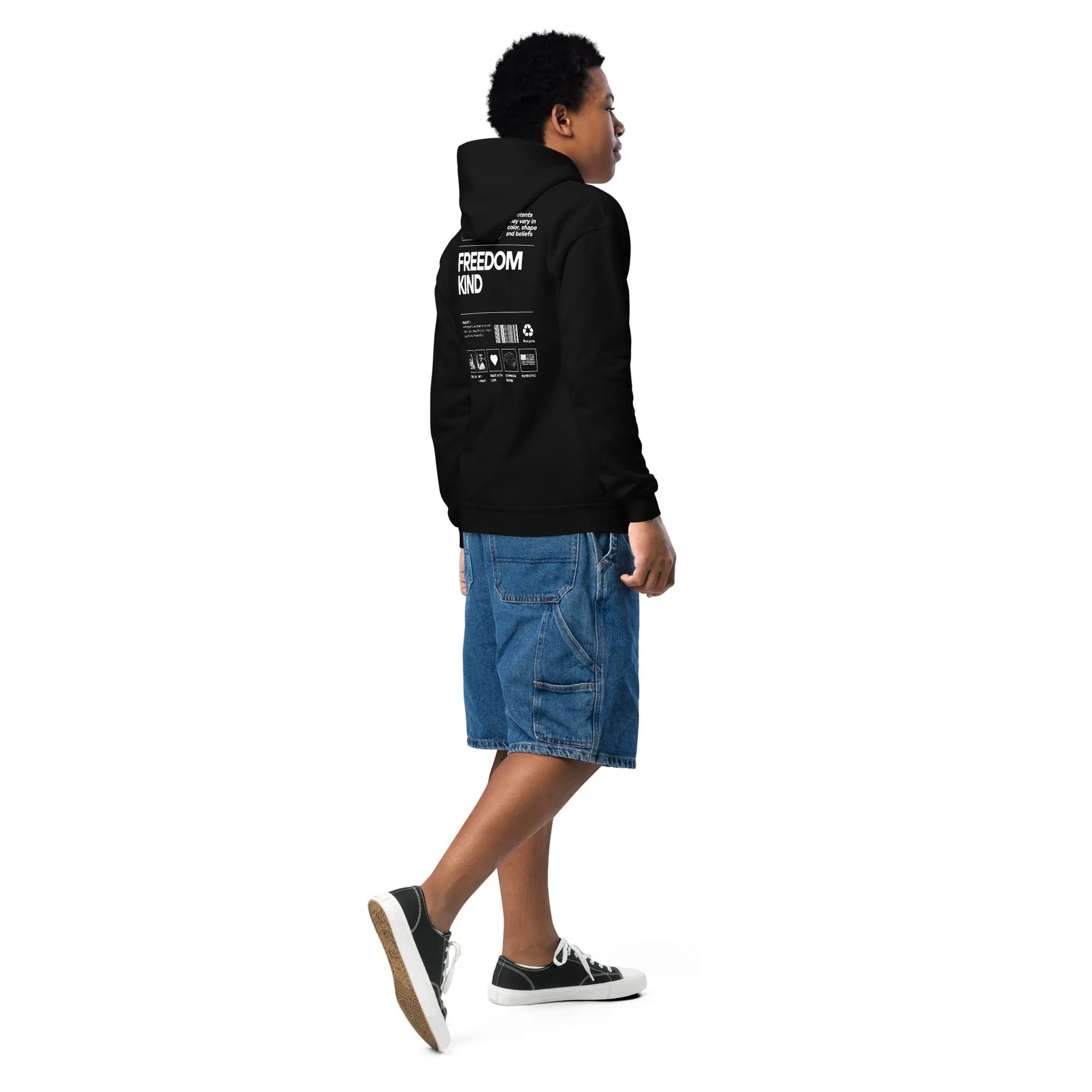 Youth Heavy Blend Hoodie: Human Kind | Freedom Kind Apparel - Image #5
