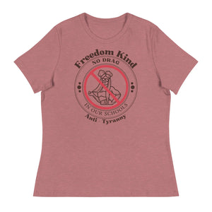 Women's Relaxed T-Shirt - 'No Drag In Our Schools' | Freedom Kind - Image #2