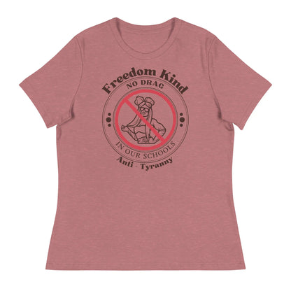 Women's Relaxed T-Shirt - 'No Drag In Our Schools' | Freedom Kind - Image #2