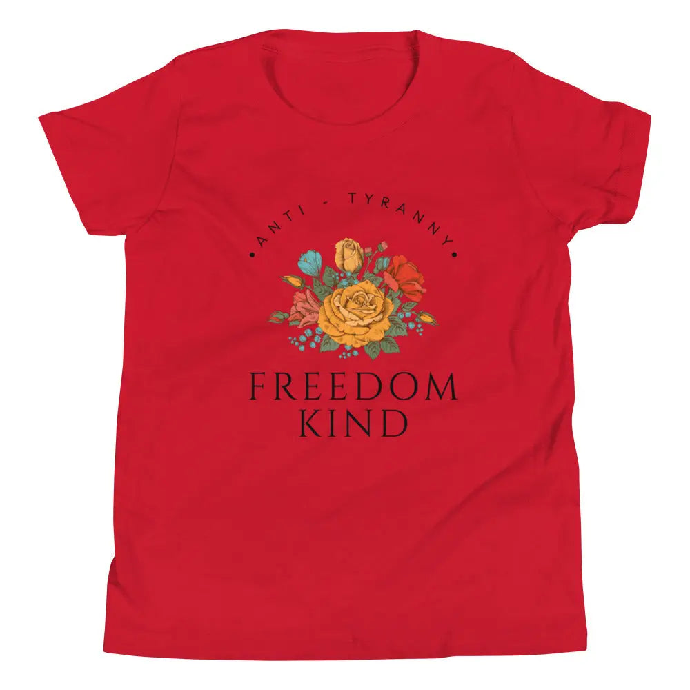 Freedom Kind Anti - Tyranny Spring Flowers Youth Short Sleeve T-Shirt - Image #2