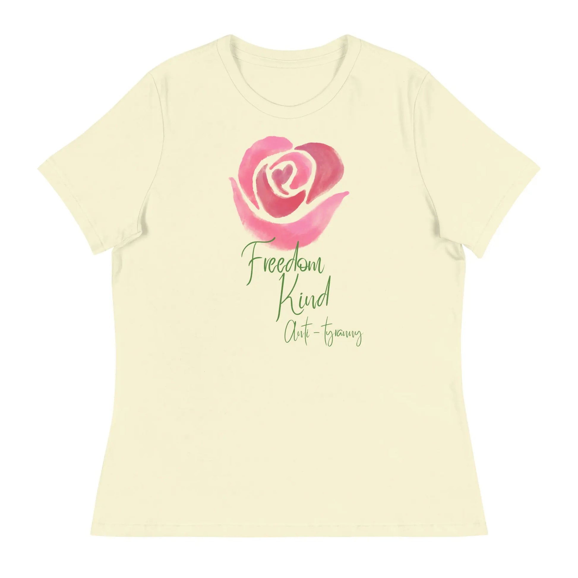 Women's Relaxed T-Shirt with Rose Design | Freedom Kind Apparel - Image #29