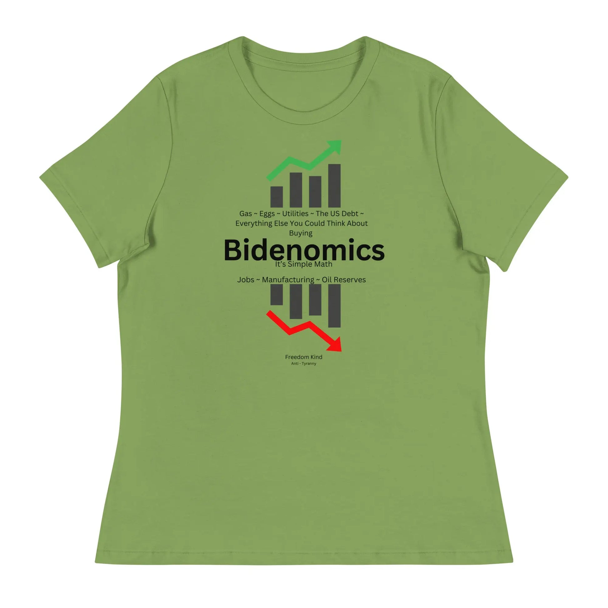 Women's Relaxed T-Shirt: Bidenomics 'It's Simple Math' | Freedom Kind Apparel - Image #11
