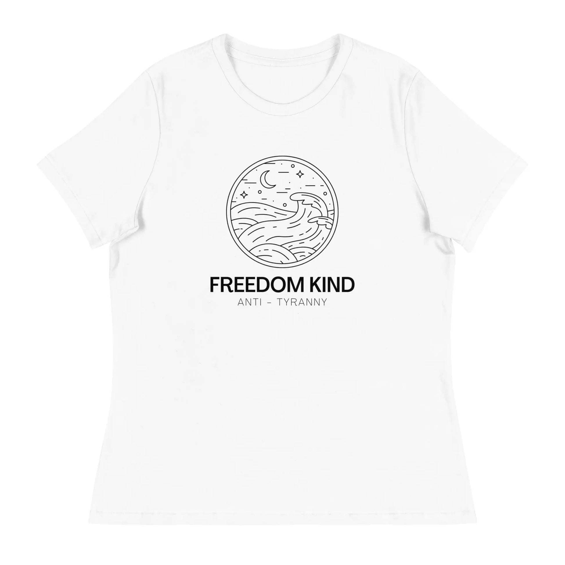 Women's Relaxed T-Shirt: Night Seas | Freedom Kind Apparel - Image #27
