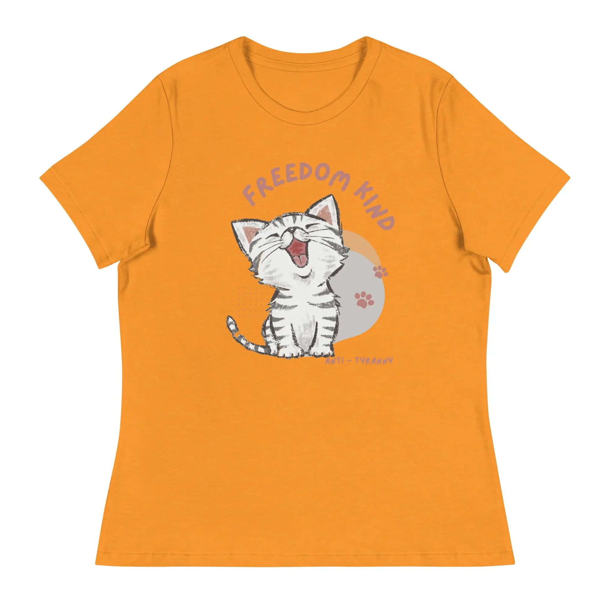 Freedom Kind Anti - Tyranny Kitten Women's Relaxed T-Shirt - Image #16