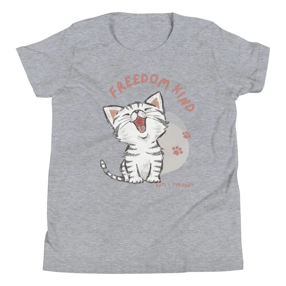 Freedom Kind Anti - Tyranny Kitten Youth Short Sleeve T-Shirt - Image #7