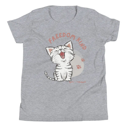Freedom Kind Anti - Tyranny Kitten Youth Short Sleeve T-Shirt - Image #7