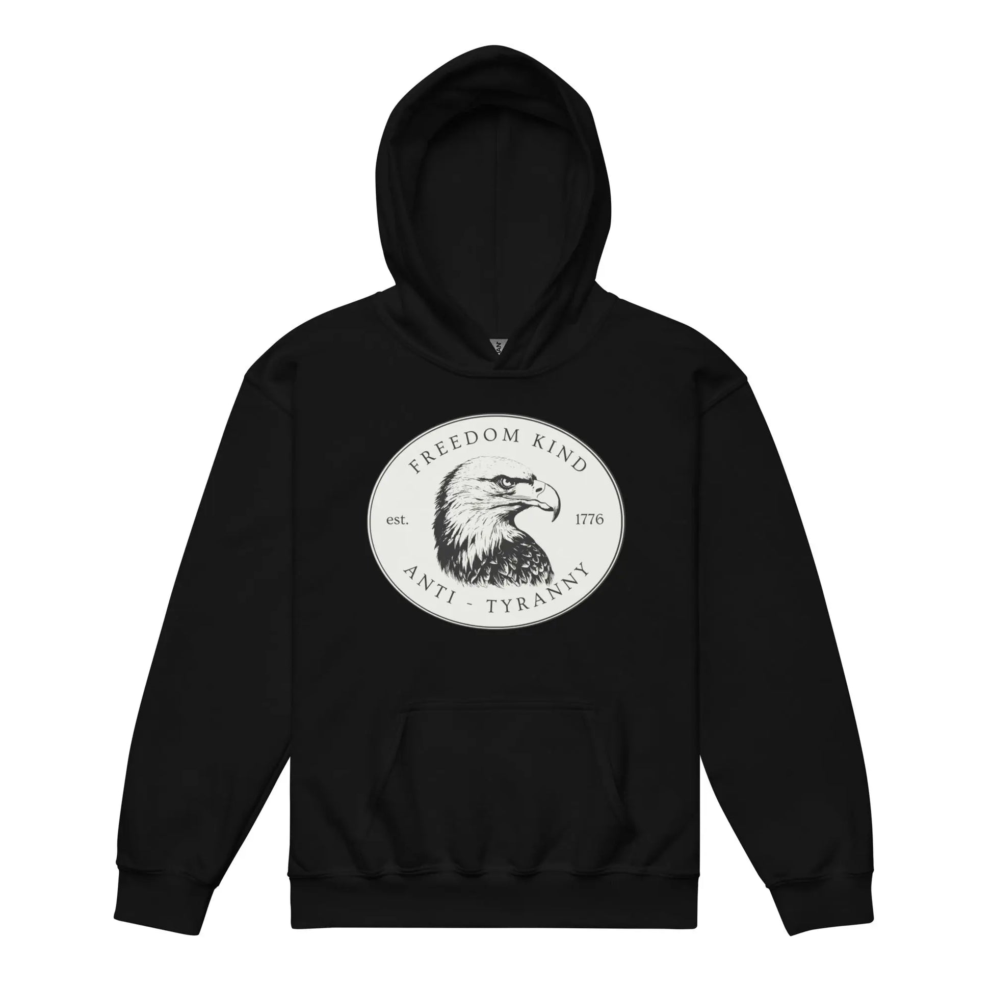 Freedom Kind Bald Eagle Logo Youth heavy blend hoodie - Image #2