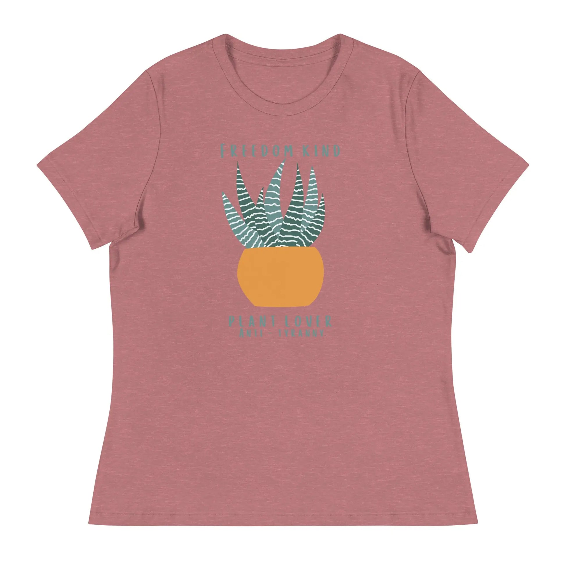 Women's Relaxed T-Shirt: Plant Lover Anti-Tyranny | Freedom Kind Apparel - Image #8