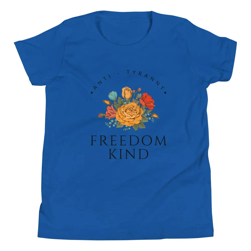 Freedom Kind Anti - Tyranny Spring Flowers Youth Short Sleeve T-Shirt - Image #3