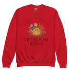 Freedom Kind Anti - Tyranny Spring Flowers  Youth crewneck sweatshirt - Image #1