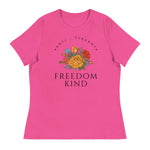 Freedom Kind Anti - Tyranny Spring Flowers Women's Relaxed T-Shirt - Image #4