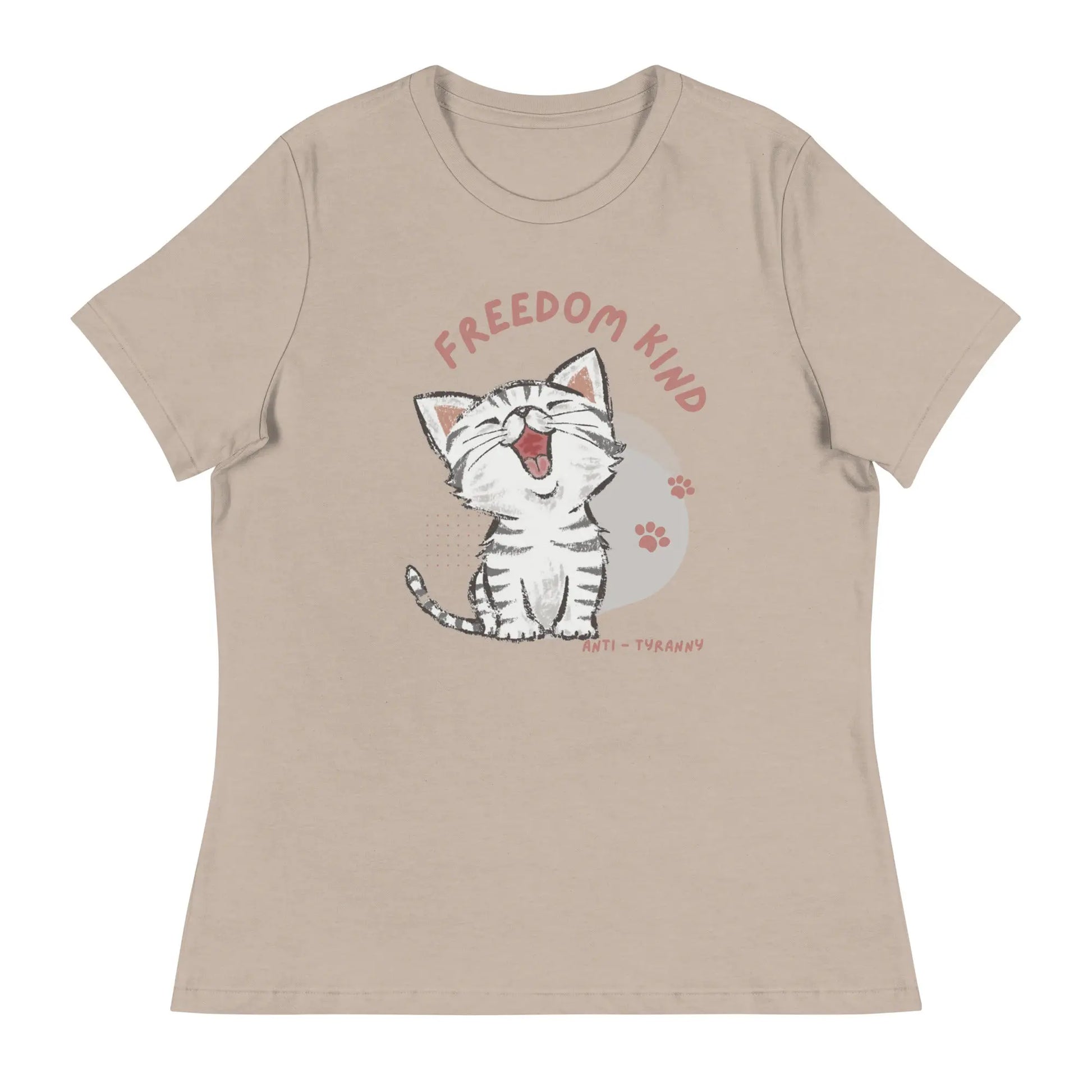 Freedom Kind Anti - Tyranny Kitten Women's Relaxed T-Shirt - Image #21