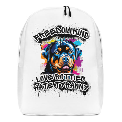 Love Rotties Hate Tyranny 01 | Freedom Kind Minimalist Backpack