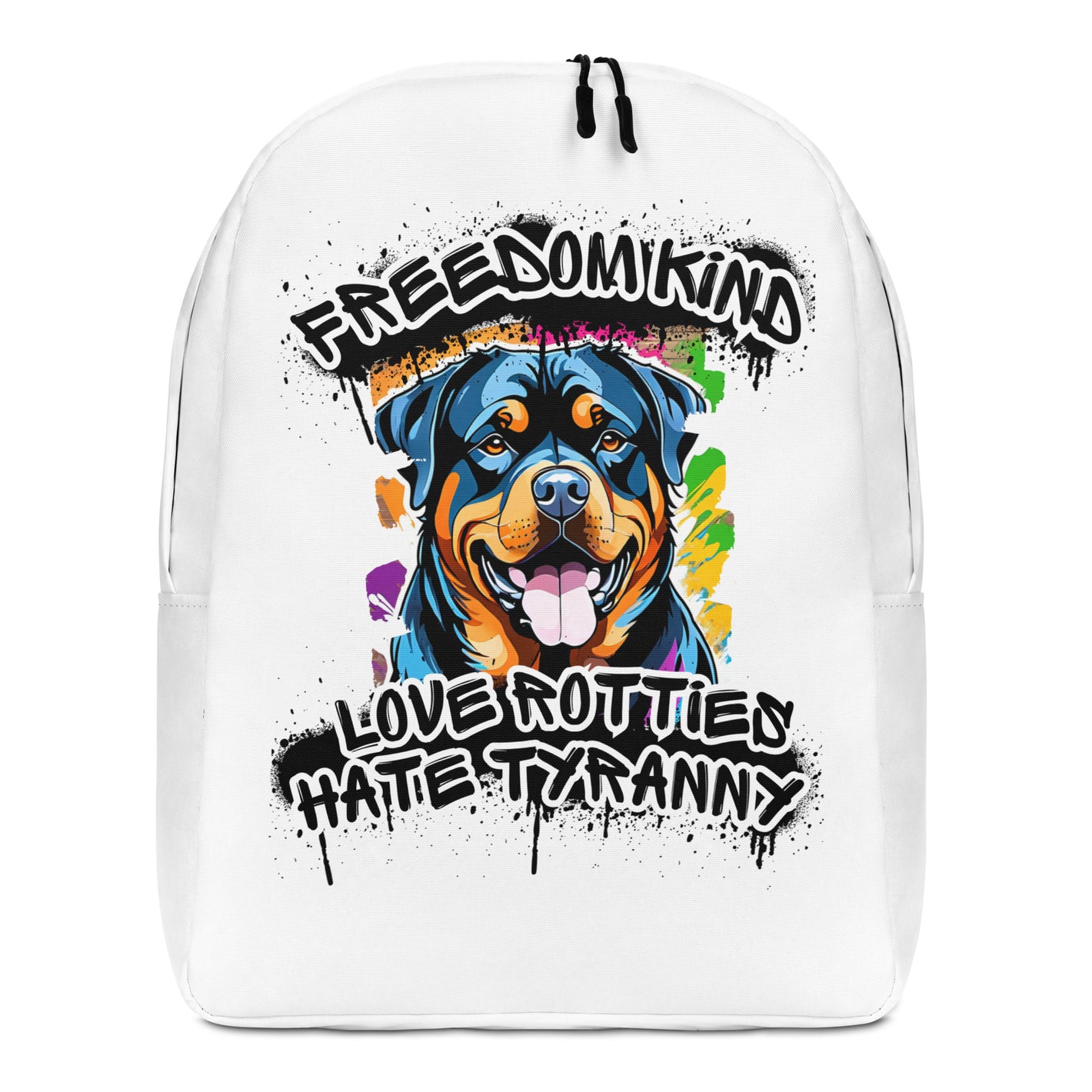 Love Rotties Hate Tyranny 02 | Freedom Kind Minimalist Backpack