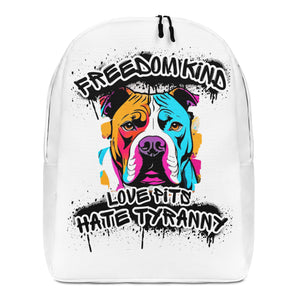 Love Pits Hate Tyranny 02 | Freedom Kind Minimalist Backpack