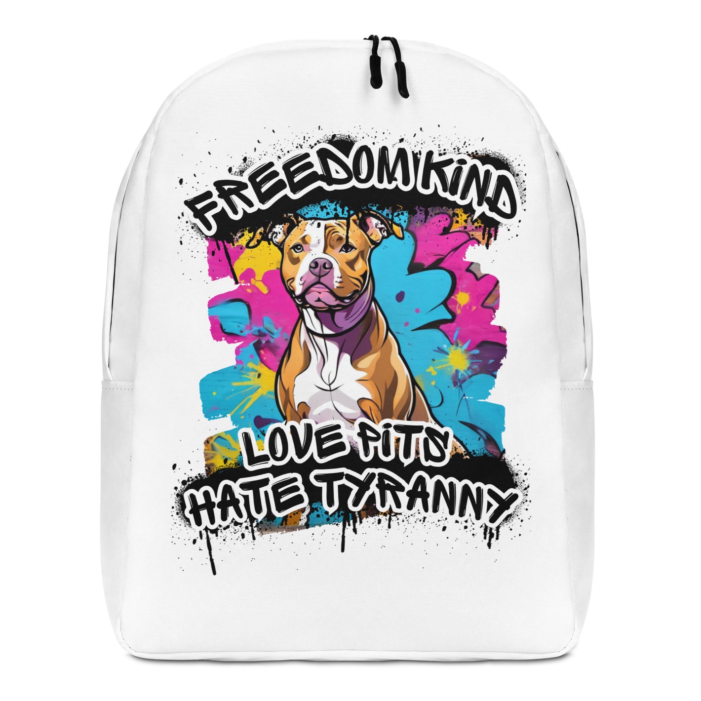 Love Pits Hate Tyranny 03 | Freedom Kind Minimalist Backpack