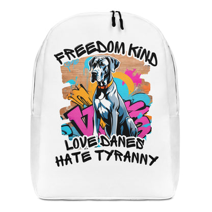 Love Danes Hate Tyranny | Freedom Kind Minimalist Backpack