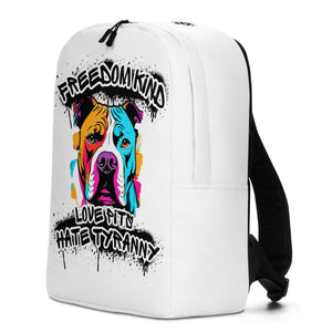 Love Pits Hate Tyranny 02 | Freedom Kind Minimalist Backpack