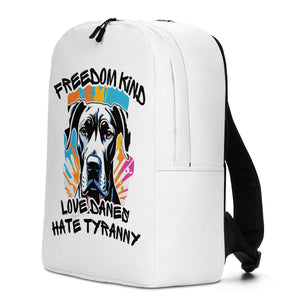 Love Danes Hate Tyranny 01 | Freedom Kind Minimalist Backpack