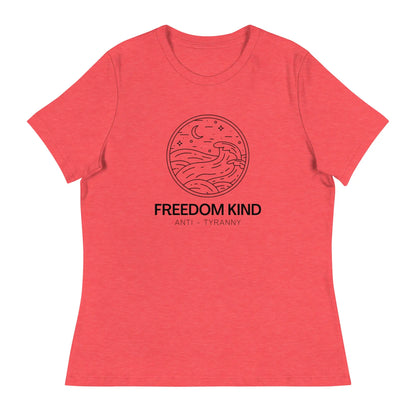 Women's Relaxed T-Shirt: Night Seas | Freedom Kind Apparel - Image #4