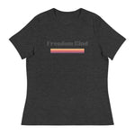 Freedom Kind Anti - Tyranny Sunset Banner Women's Relaxed T-Shirt - Image #6