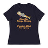'Free The Orange Herring' Donald Trump | Women's Relaxed T-Shirt - Navy