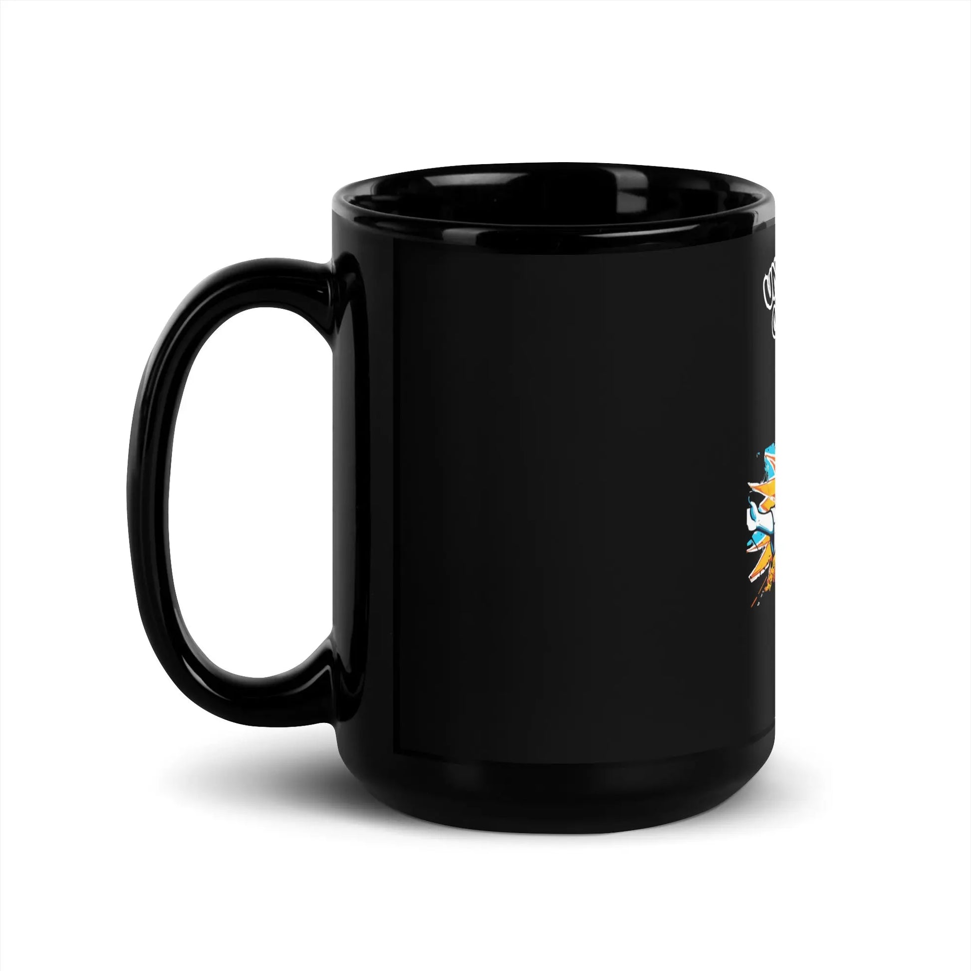 Unwavering Christian Jesus Cross | Freedom Kind Black Glossy Mug - Image #4