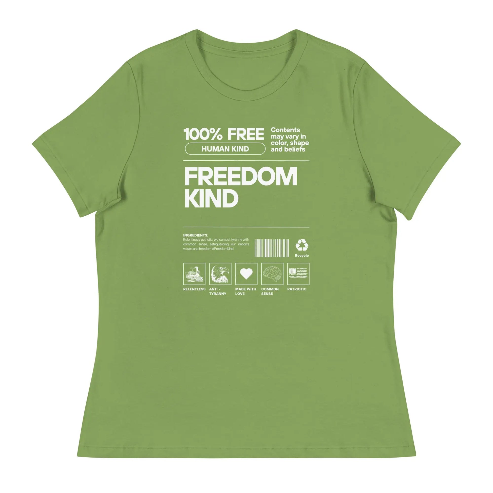 Women's Relaxed T-Shirt: 100% Human Kind | Freedom Kind Apparel - Image #15