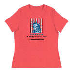 Women's Relaxed T-Shirt: 'I Didn't Vote For Communism' | Freedom Kind - Image #3
