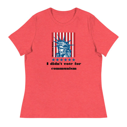 Women's Relaxed T-Shirt: 'I Didn't Vote For Communism' | Freedom Kind - Image #3