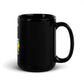 Unwavering Christian Jesus Cross | Freedom Kind Black Glossy Mug - Image #5