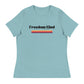 Freedom Kind Anti - Tyranny Sunset Banner Women's Relaxed T-Shirt - Image #18