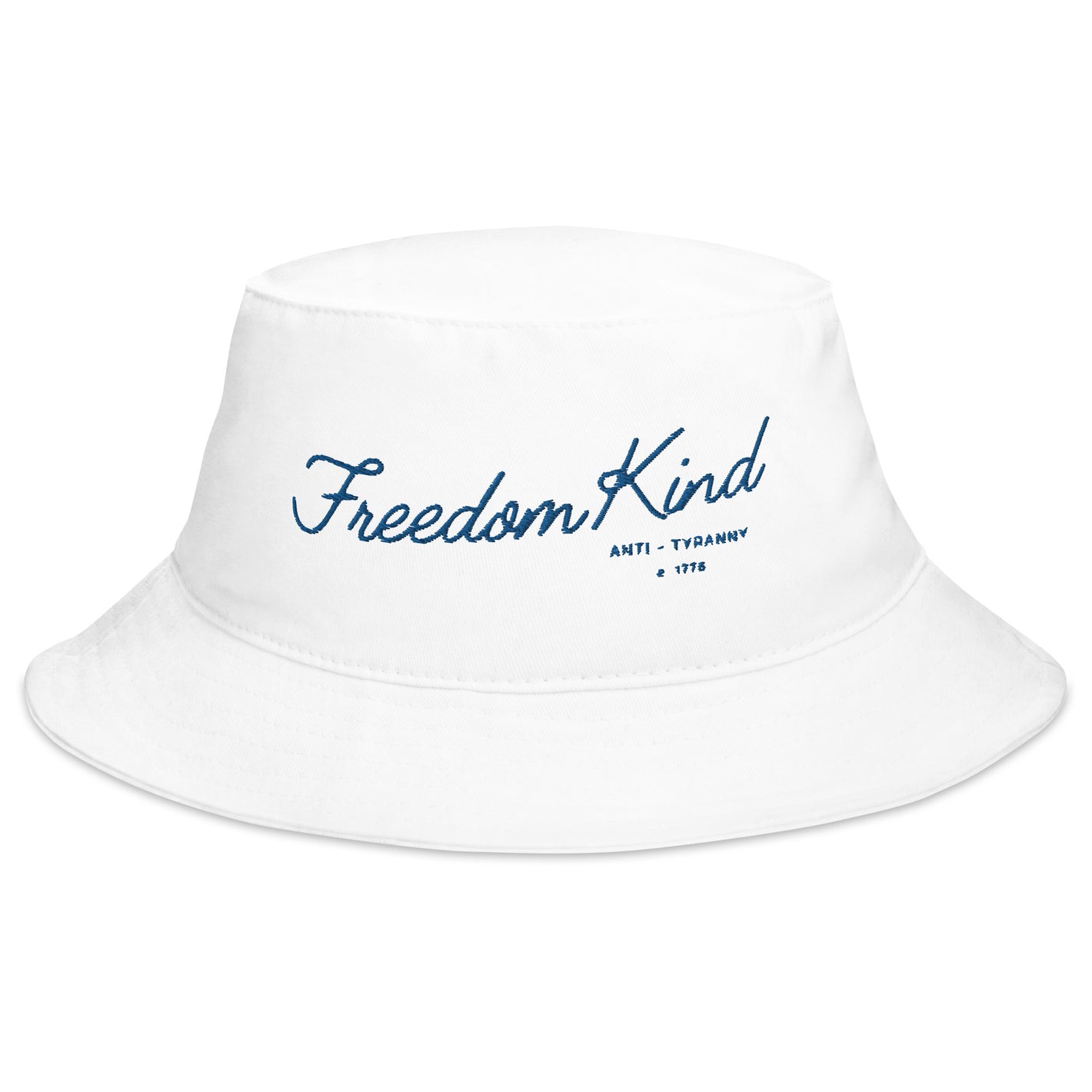 Freedom Kind Blue Font Logo | Freedom Kind Bucket Hat