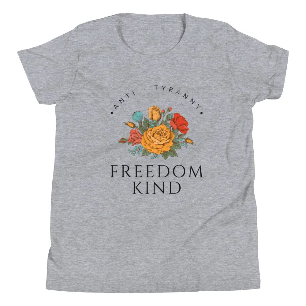 Freedom Kind Anti - Tyranny Spring Flowers Youth Short Sleeve T-Shirt - Image #8