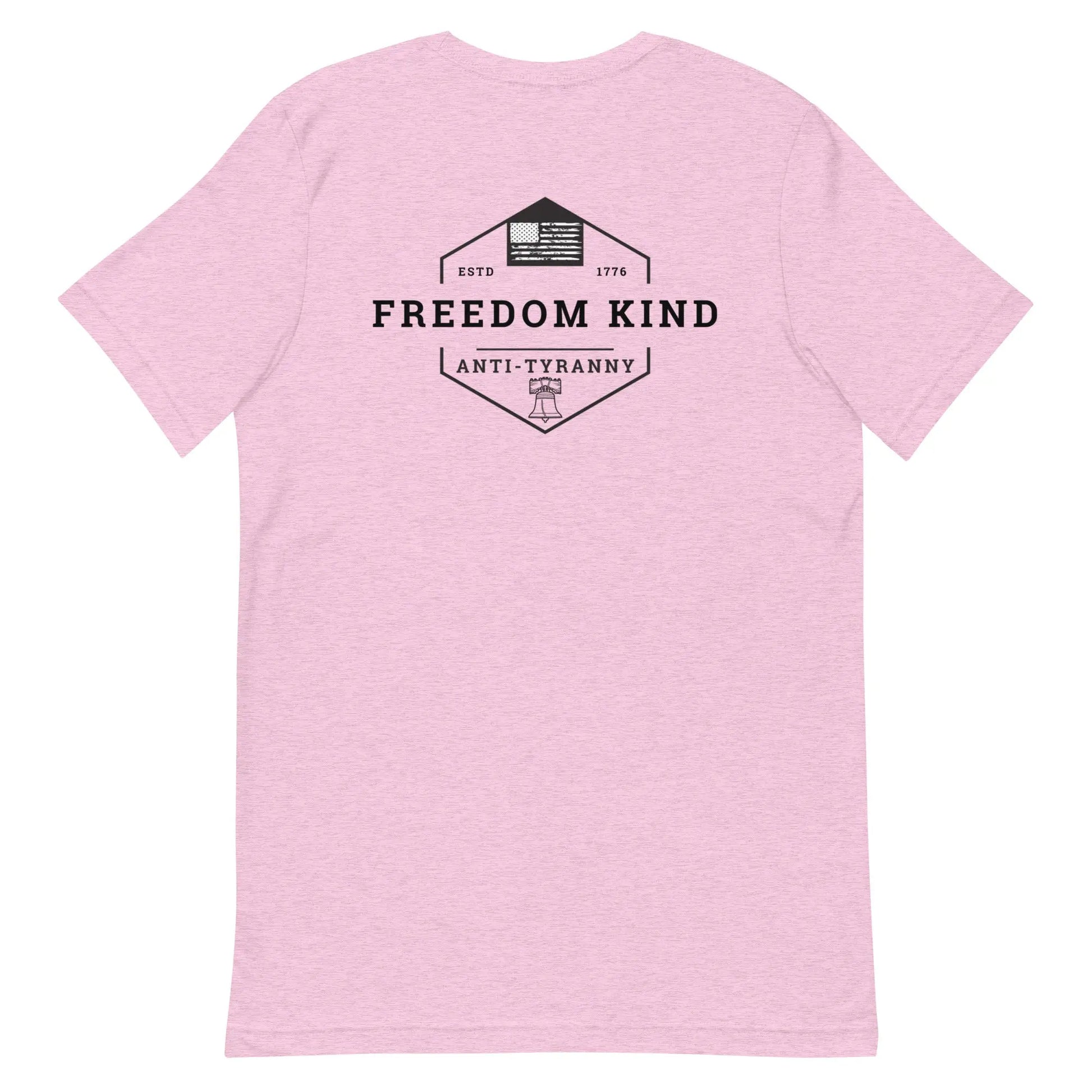 Freedom Kind Anti - Tyranny Liberty Bell American Flag Logo T-shirt - Image #13