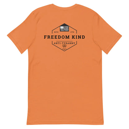 Freedom Kind Anti - Tyranny Liberty Bell American Flag Logo T-shirt - Image #11