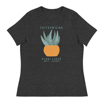Women's Relaxed T-Shirt: Plant Lover Anti-Tyranny | Freedom Kind Apparel - Image #4