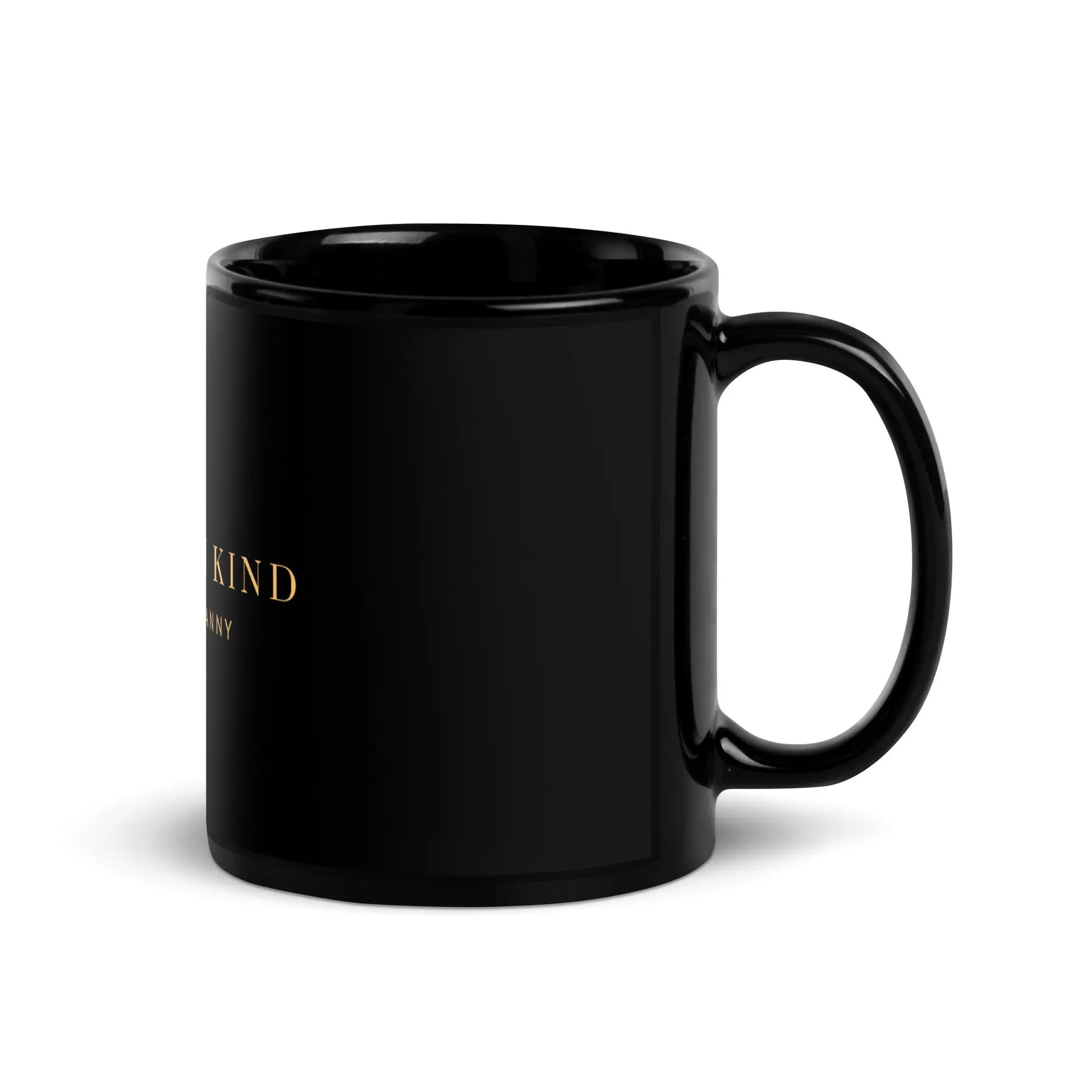 Black Glossy Mug with Golden Cross | Freedom Kind - Image #3