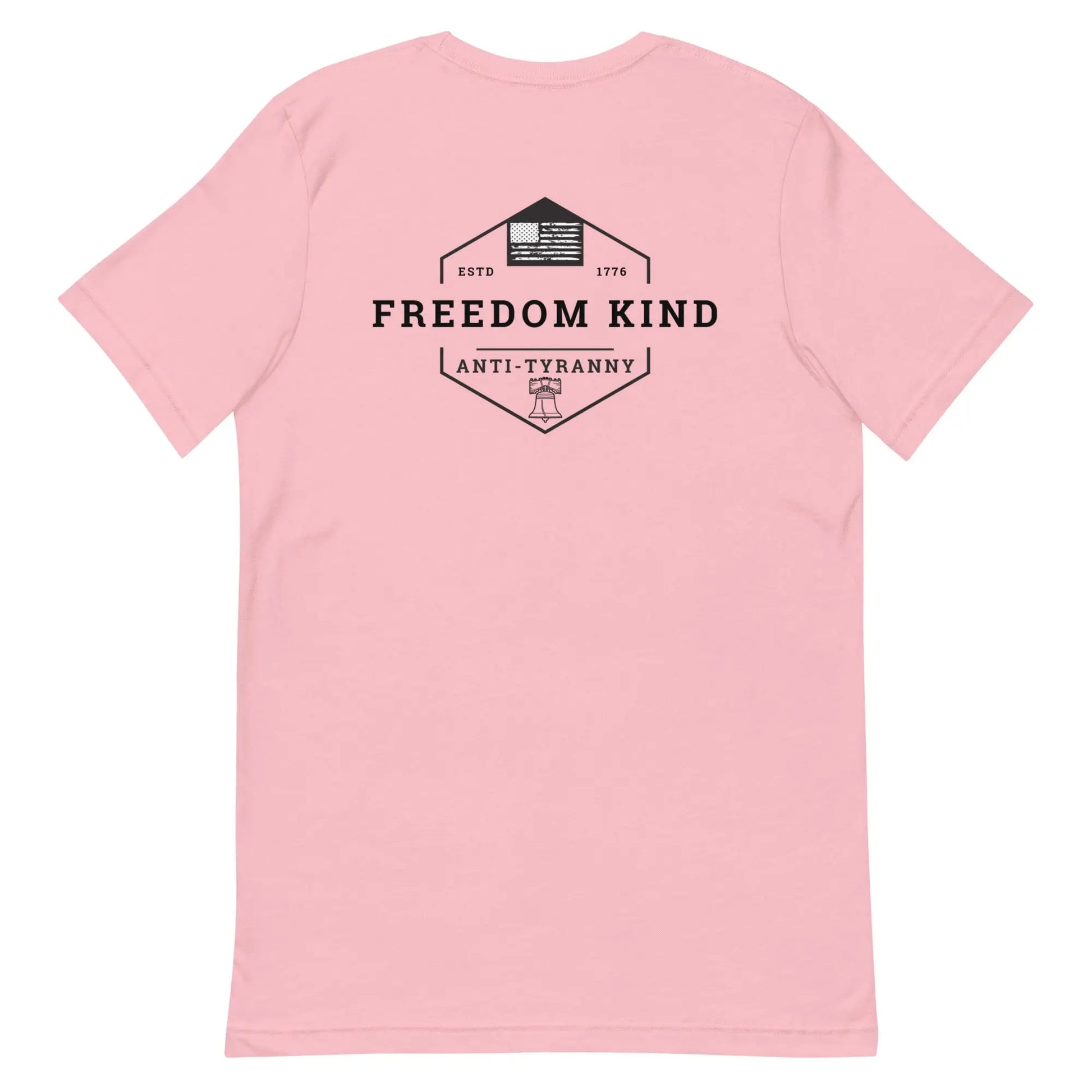 Freedom Kind Anti - Tyranny Liberty Bell American Flag Logo T-shirt - Image #21