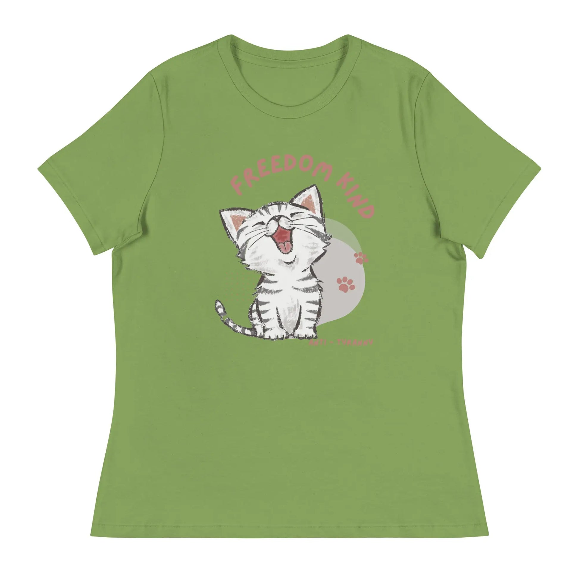 Freedom Kind Anti - Tyranny Kitten Women's Relaxed T-Shirt - Image #14