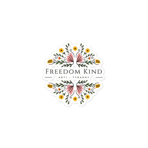 Anti-Tyranny Floral Logo Bubble-free Stickers | Freedom Kind - Image #2