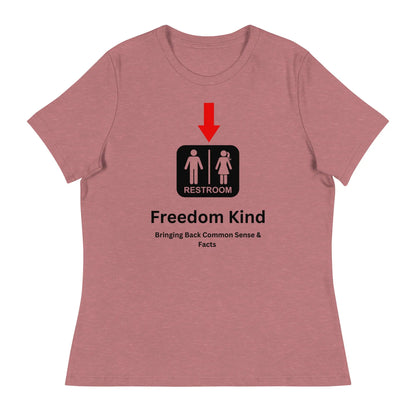 Just a Restroom Sign Women's Relaxed T-Shirt | Freedom Kind Apparel - Image #7