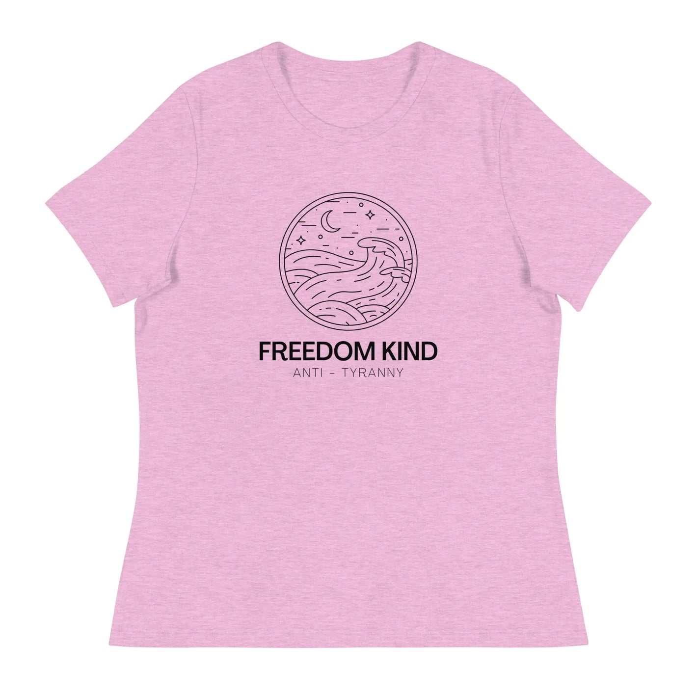 Women's Relaxed T-Shirt: Night Seas | Freedom Kind Apparel - Image #1