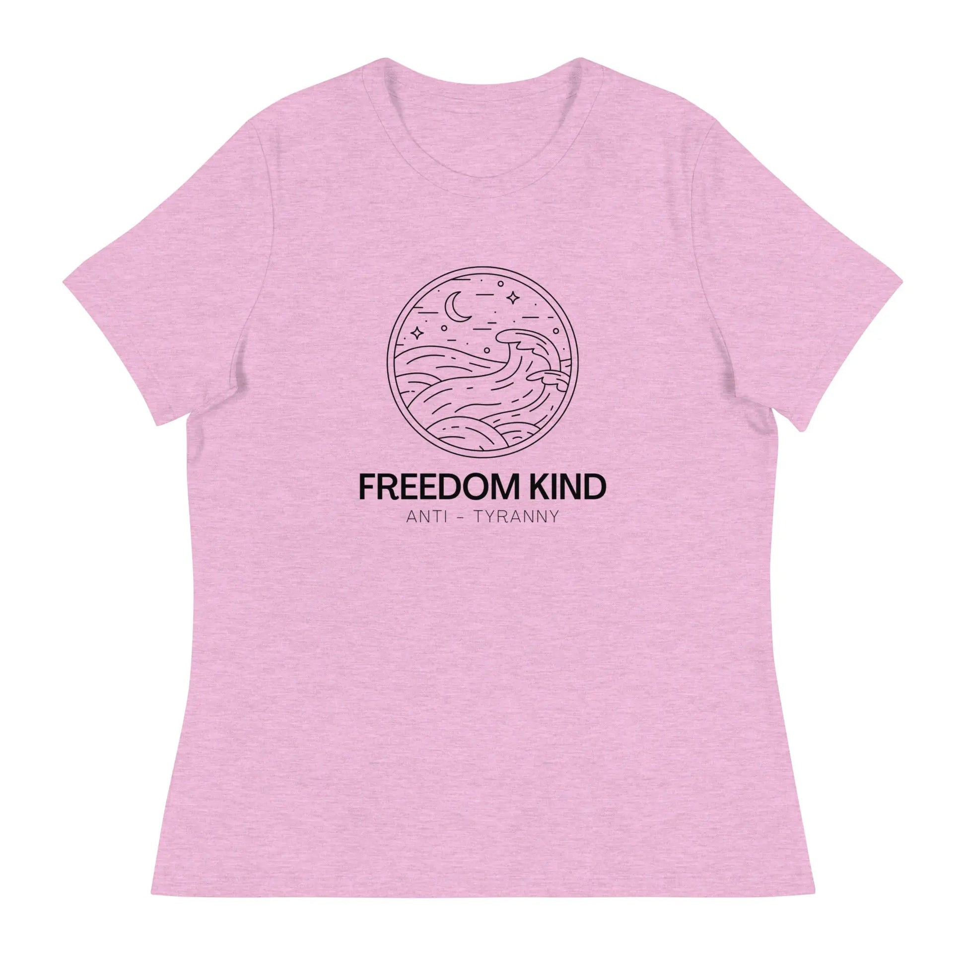 Women's Relaxed T-Shirt: Night Seas | Freedom Kind Apparel - Image #1